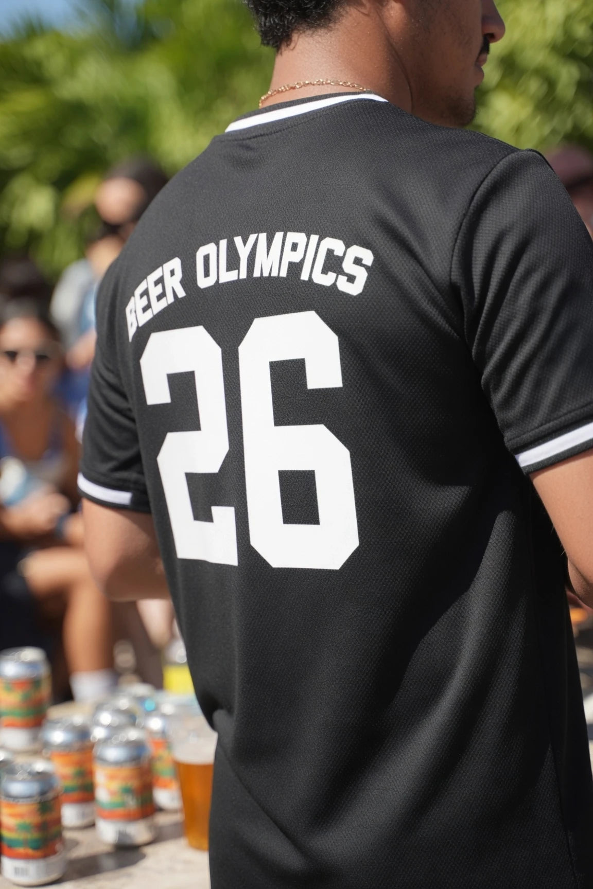 Jersey Beer Olympics 26 puesto - espalda, en el ambiente del evento